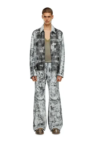 l-pylon-a İşlenmiş deriden blouson ceket