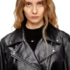 l-unatic Biker ceket, mumlu deri