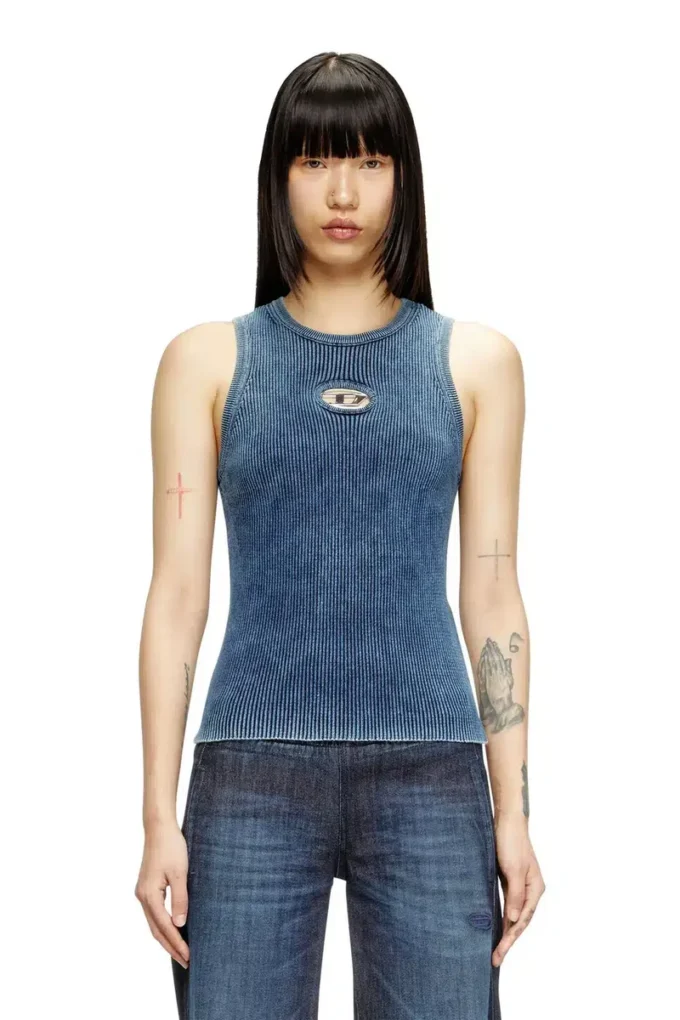 m-anchor-a-sl Oval D detaylı ribana tank top