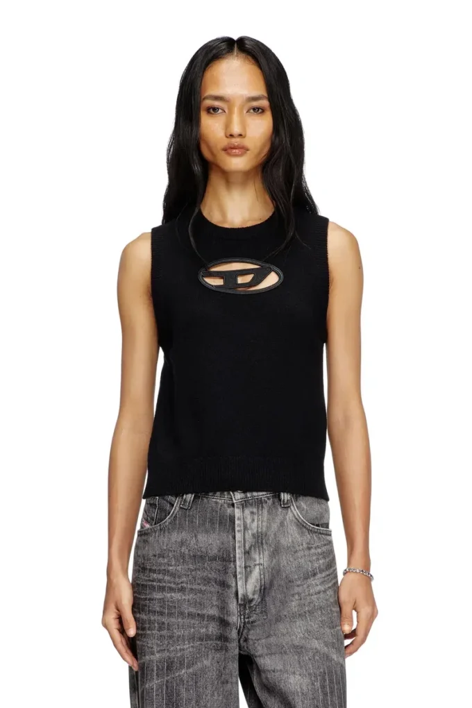m-argarin-sl Kaşmir karışımlı örgü tank top