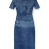 m-fenny-drs Denim efektli örgü polo midi elbise m-fenny-drs Denim efektli örgü polo midi elbise