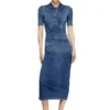 m-fenny-drs Denim efektli örgü polo midi elbise m-fenny-drs Denim efektli örgü polo midi elbise