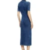 m-fenny-drs Denim efektli örgü polo midi elbise m-fenny-drs Denim efektli örgü polo midi elbise