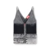 m-melly Denim kargo cepli örgü tank top