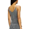 m-melly Denim kargo cepli örgü tank top