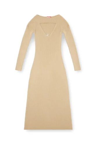 m-oloni Kakmalı midi yün elbise