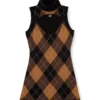 m-romko-dress Argyle desenli yün elbise