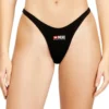 micro-punchy-d-core-3pack Logolu streç pamuklu tanga 3’lü paket