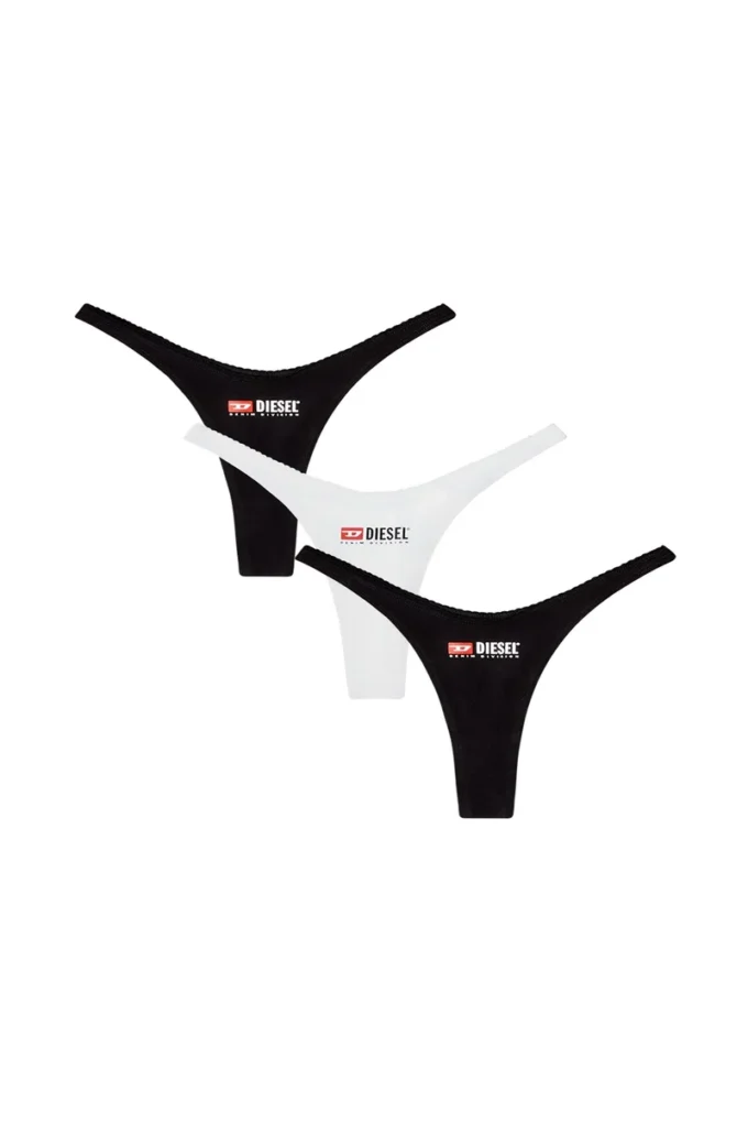 micro-punchy-d-core-3pack Logolu streç pamuklu tanga 3’lü paket