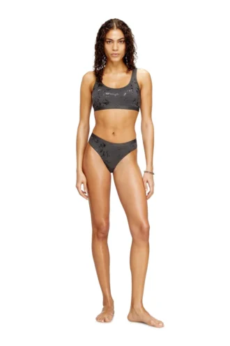 oriba-gft Metalik baskılı streç pamuklu bralette