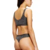 oriba-gft Metalik baskılı streç pamuklu bralette