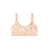 oriba-gft Metalik baskılı streç pamuklu bralette