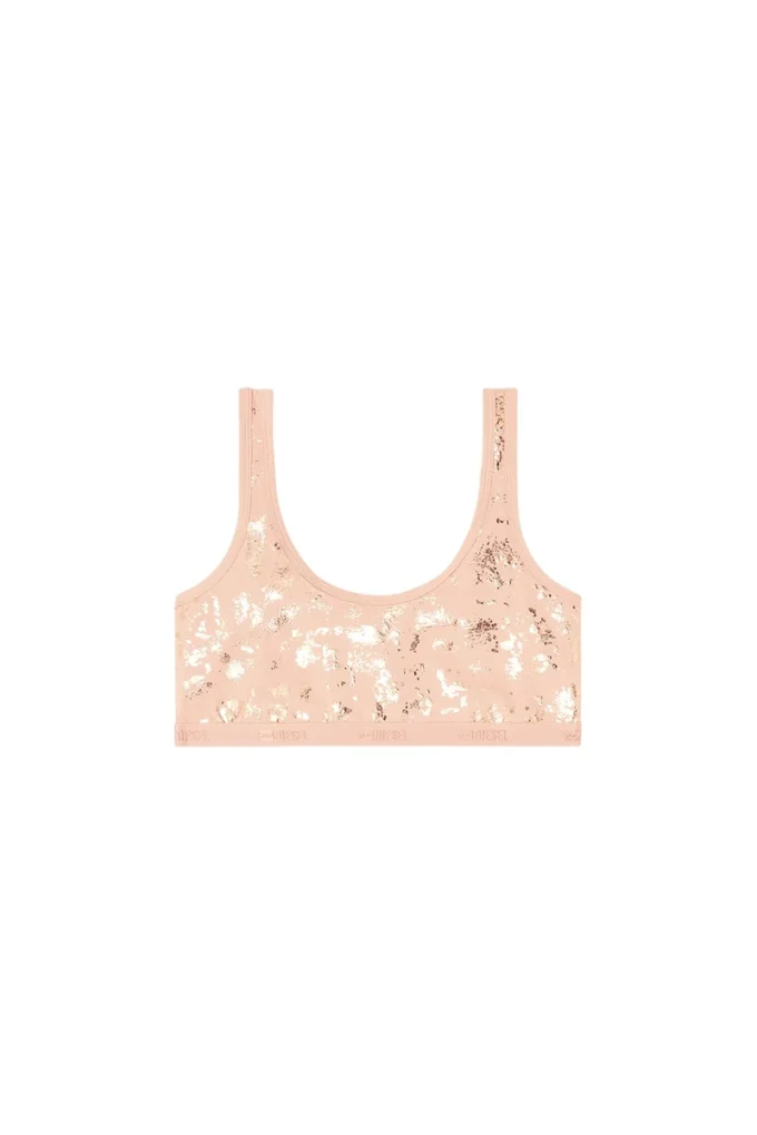 oriba-gft Metalik baskılı streç pamuklu bralette
