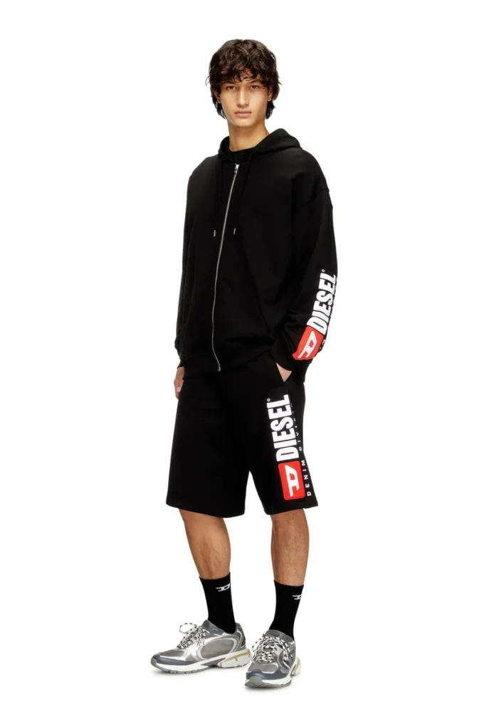 p-crow-div Maxi logo yamalı polar şort