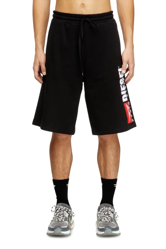 p-crow-div Maxi logo yamalı polar şort