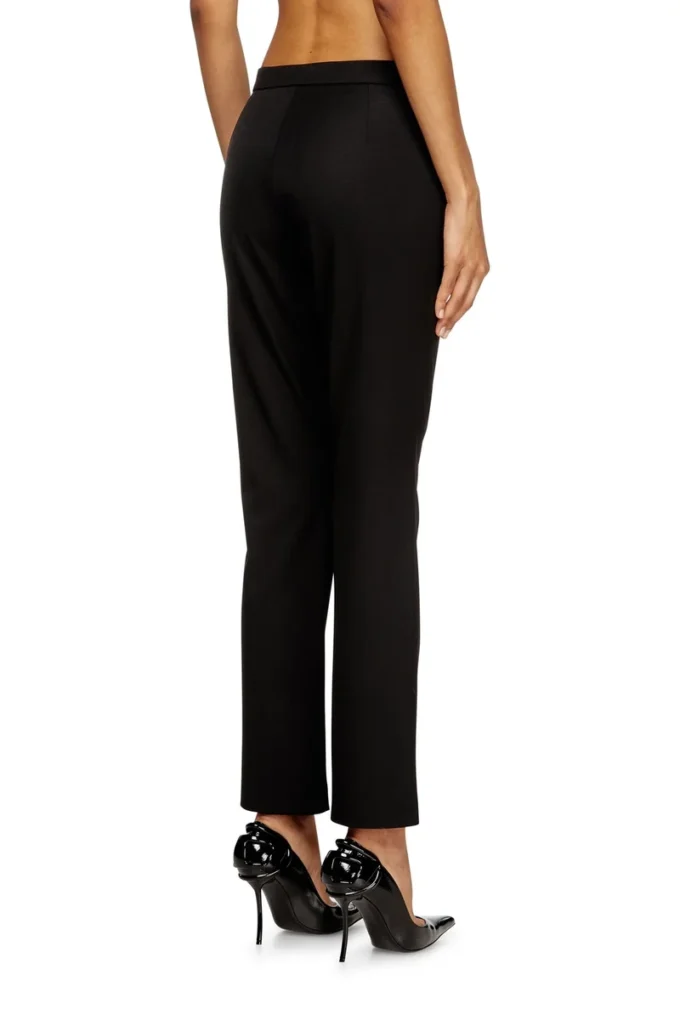 p-lacer-r2 Yün karışımlı pantolon, şerit cepli