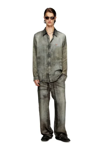 p-theck-lkct Denim görünümlü viskon elastik pantolon