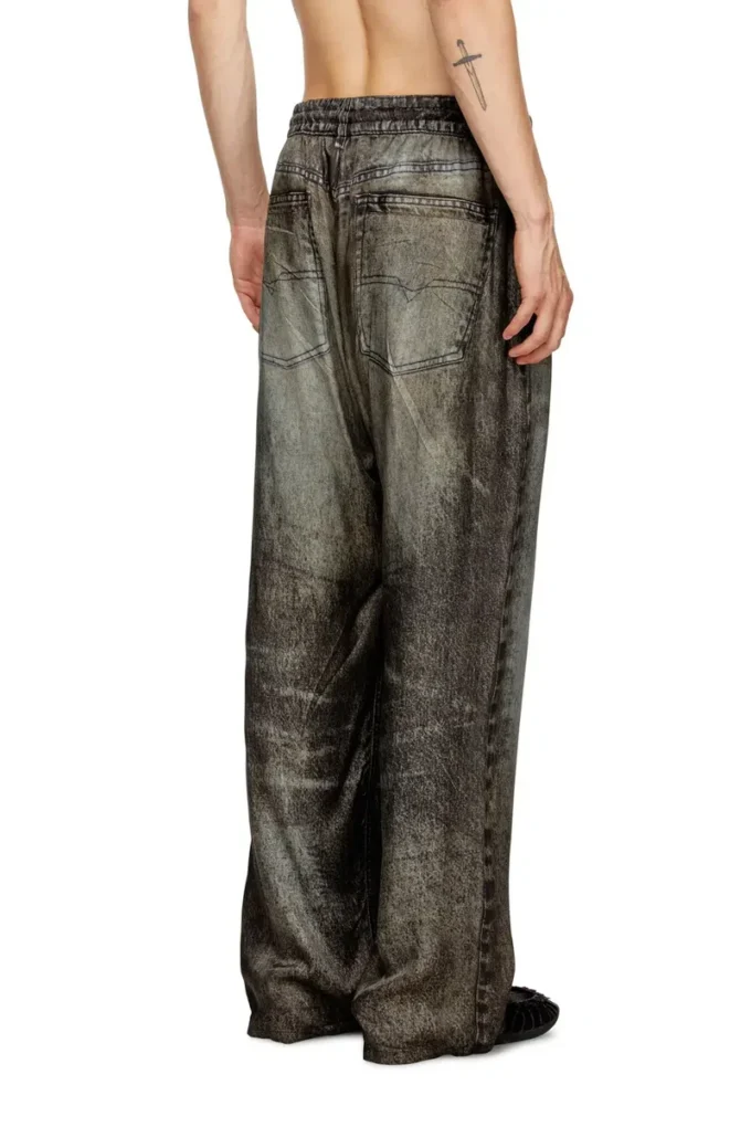 p-theck-lkct Denim görünümlü viskon elastik pantolon