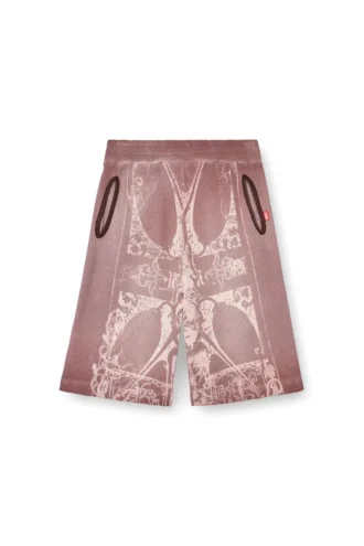 p-warky-short Ortaçağ desenli waffle şort