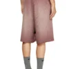 p-warky-short Ortaçağ desenli waffle şort
