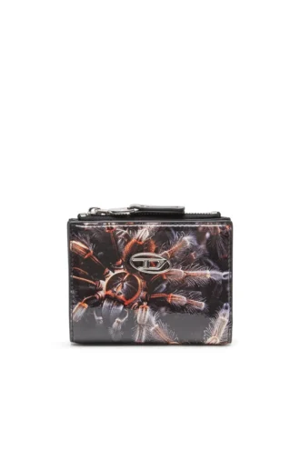Play bi-fold zip ii Baskılı parlak PU küçük cüzdan