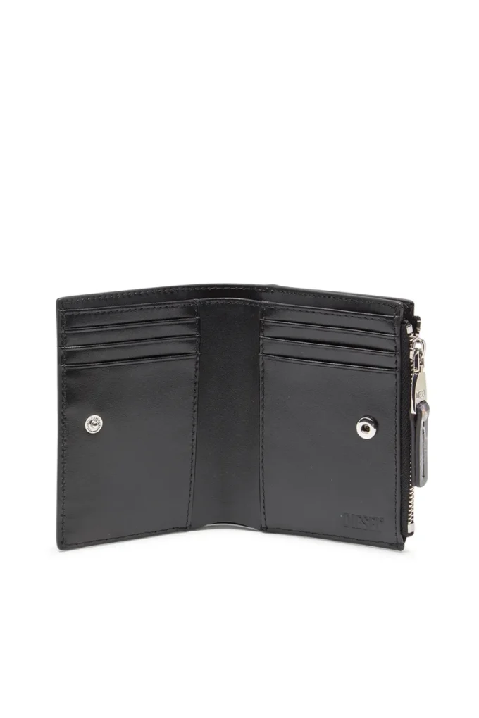 Play bi-fold zip ii Baskılı parlak PU küçük cüzdan
