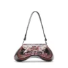 play crossbody Play-Omuz çantası, baskılı parlak PU