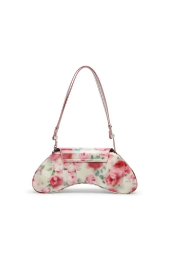 play crossbody Play-Omuz çantası, baskılı parlak PU