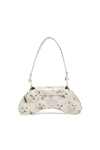 play crossbody Play-Omuz çantası, baskılı parlak PU