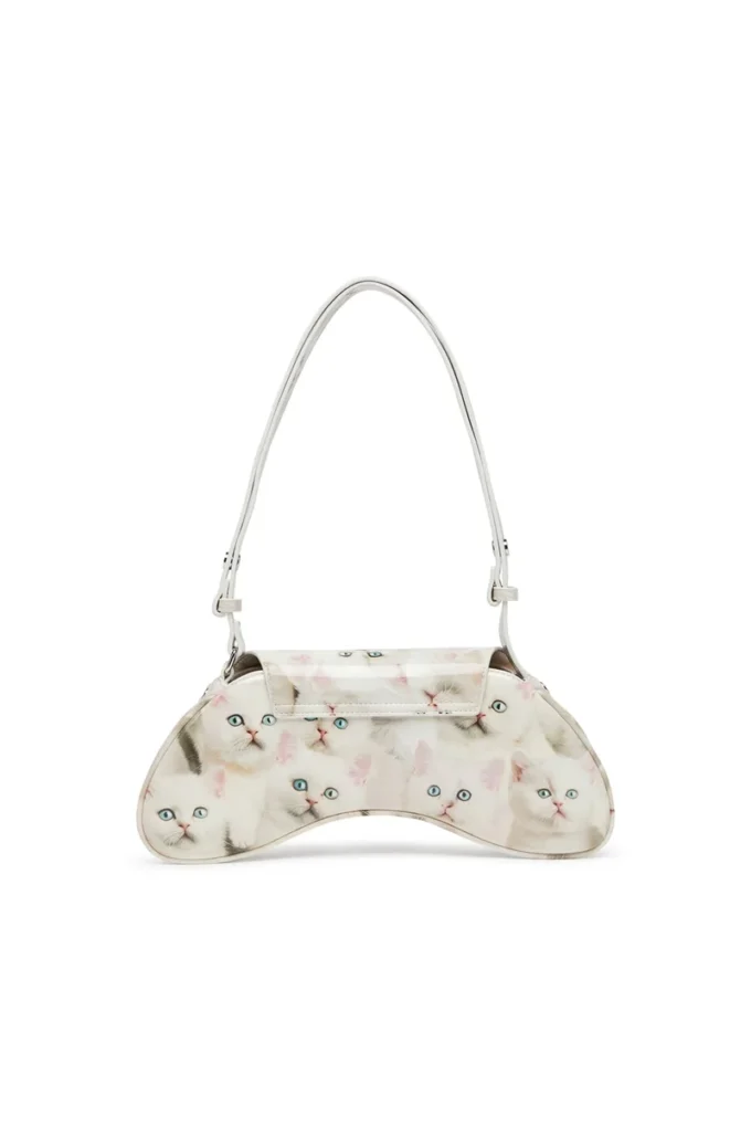 play crossbody Play-Omuz çantası, baskılı parlak PU