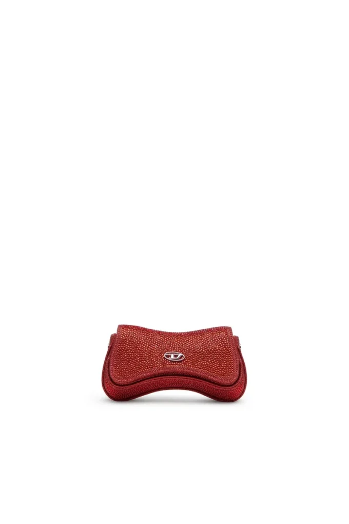 play crossbody xs Play-Mini çapraz askılı çanta, kristal Lurex
