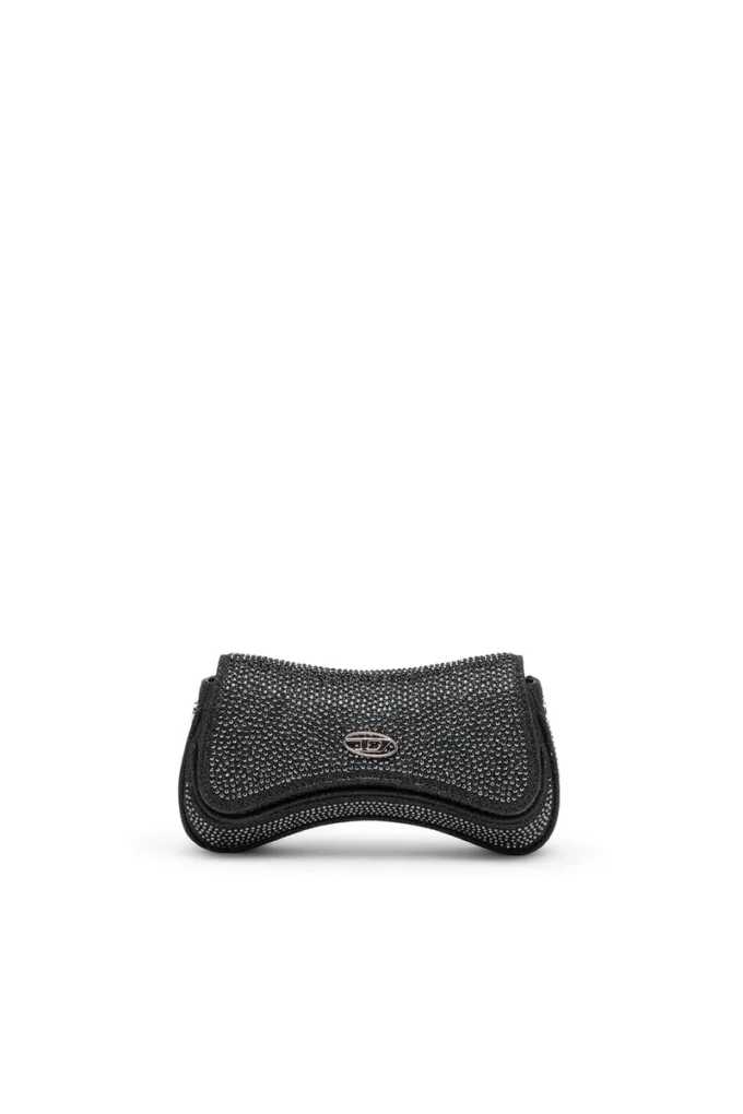 play crossbody xs Play-Mini çapraz askılı çanta, kristal Lurex