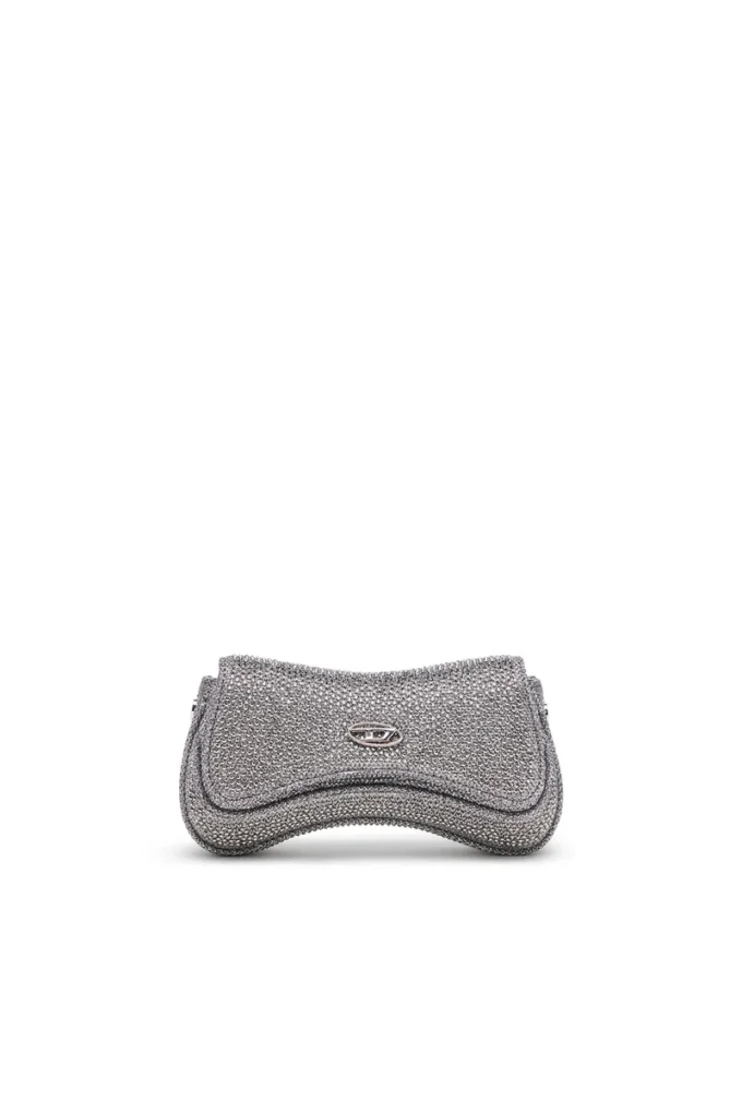 play crossbody xs Play-Mini çapraz askılı çanta, kristal Lurex