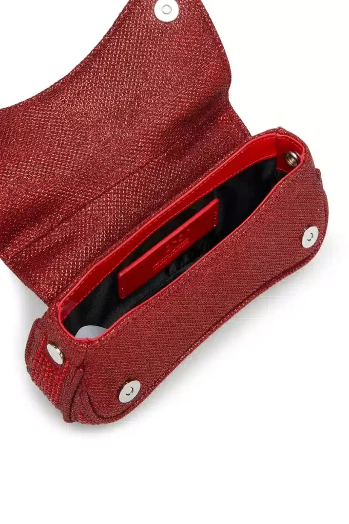 play crossbody xs Play-Mini çapraz askılı çanta, kristal Lurex