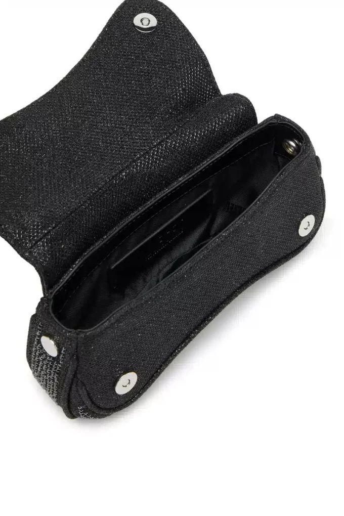 play crossbody xs Play-Mini çapraz askılı çanta, kristal Lurex