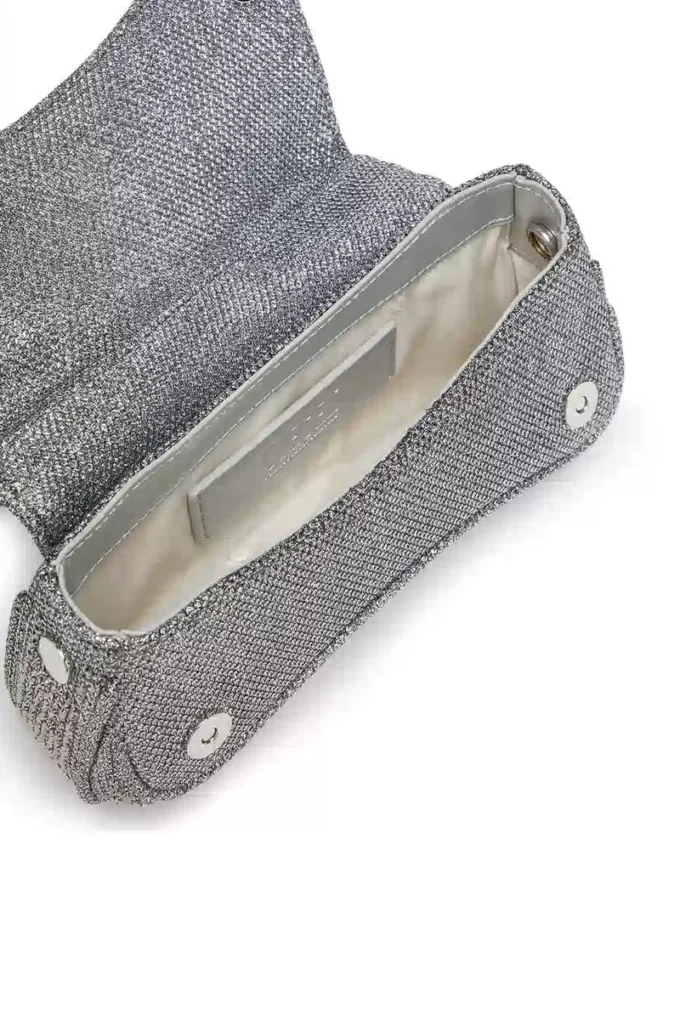 play crossbody xs Play-Mini çapraz askılı çanta, kristal Lurex