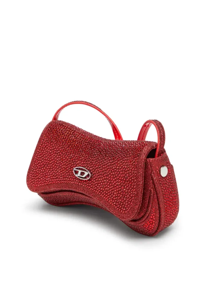 play crossbody xs Play-Mini çapraz askılı çanta, kristal Lurex