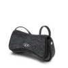 play crossbody xs Play-Mini çapraz askılı çanta, kristal Lurex