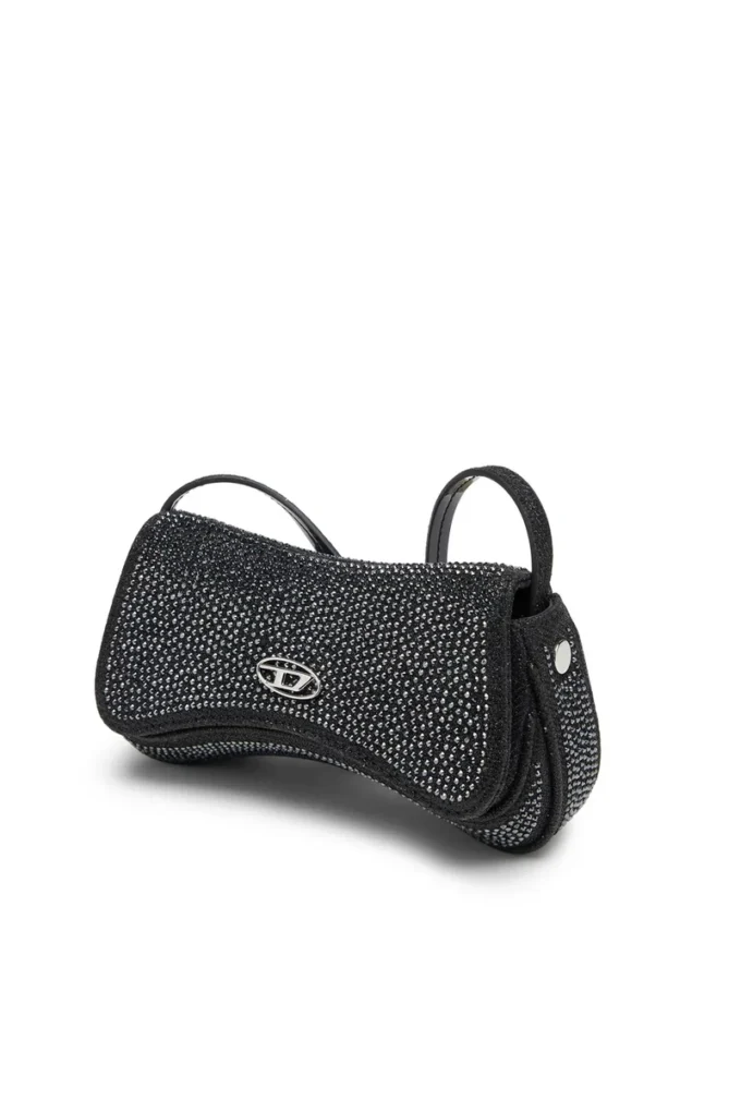 play crossbody xs Play-Mini çapraz askılı çanta, kristal Lurex