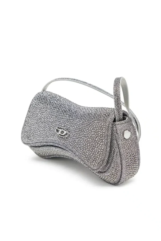 play crossbody xs Play-Mini çapraz askılı çanta, kristal Lurex