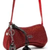 play crossbody xs Play-Mini çapraz askılı çanta, kristal Lurex