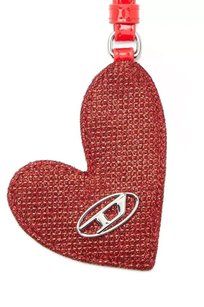 Play mirror Metal logolu kalp charm