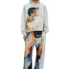 pr-s-boxt-hood-tom25 Grafik baskılı kapüşonlu sweatshirt