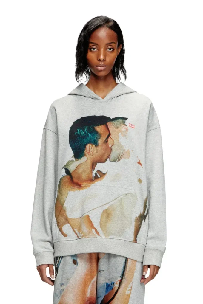 pr-s-boxt-hood-tom25 Grafik baskılı kapüşonlu sweatshirt