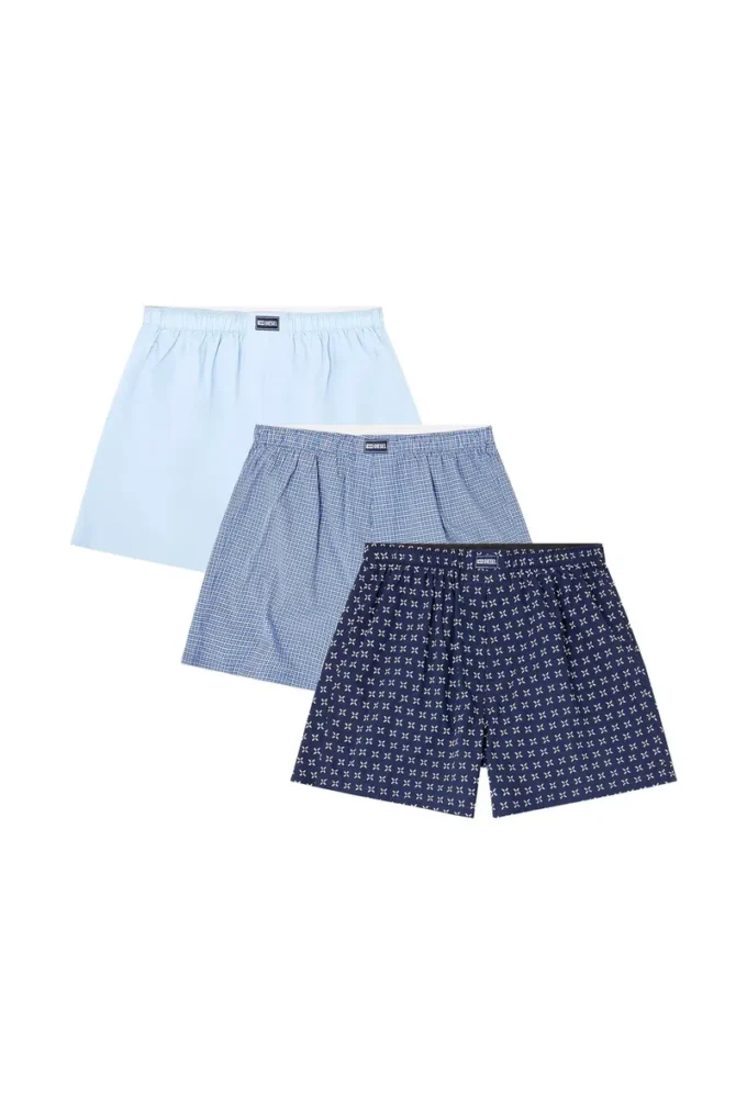 ryan-d-core-3pack Üçlü paket pamuklu boxer şort, tüm yüzeyi desenli ryan-d-core-3pack Üçlü paket pamuklu boxer şort, tüm yüzeyi desenli
