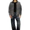 s-batel-v1 Teddy astarlı, denim efektli fermuarlı ceket
