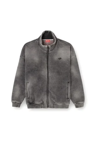 s-batel-v1 Teddy astarlı, denim efektli fermuarlı ceket