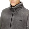 s-batel-v1 Teddy astarlı, denim efektli fermuarlı ceket