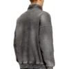 s-batel-v1 Teddy astarlı, denim efektli fermuarlı ceket