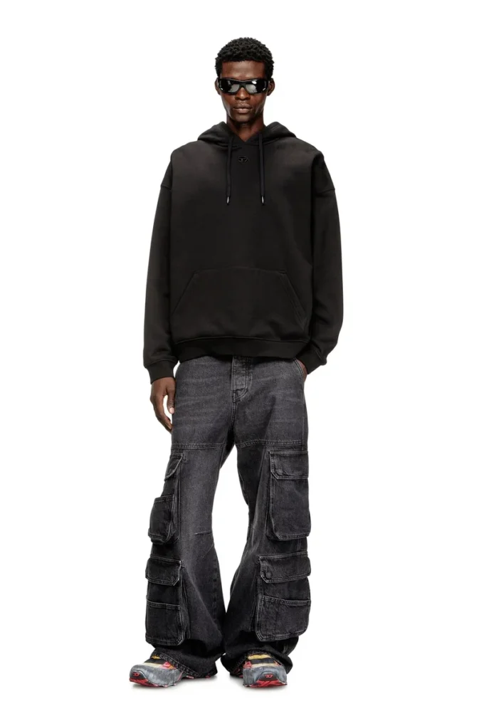 s-boxt-hood-dco Kanguru cepli rahat kesim kapüşonlu sweatshirt